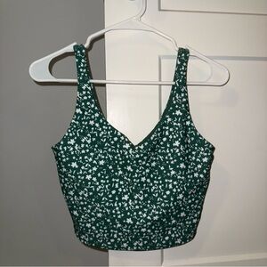 Floral Green Workout Tank